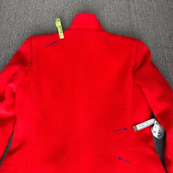 Wool Alpaca Blend Blazer Harvé Benard Red Jacket - Picture 16 of 17